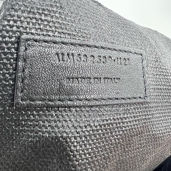 Saint Laurent Rive Gauche North South Linen and Leather Tote White Black Bag - Picture 11 of 13